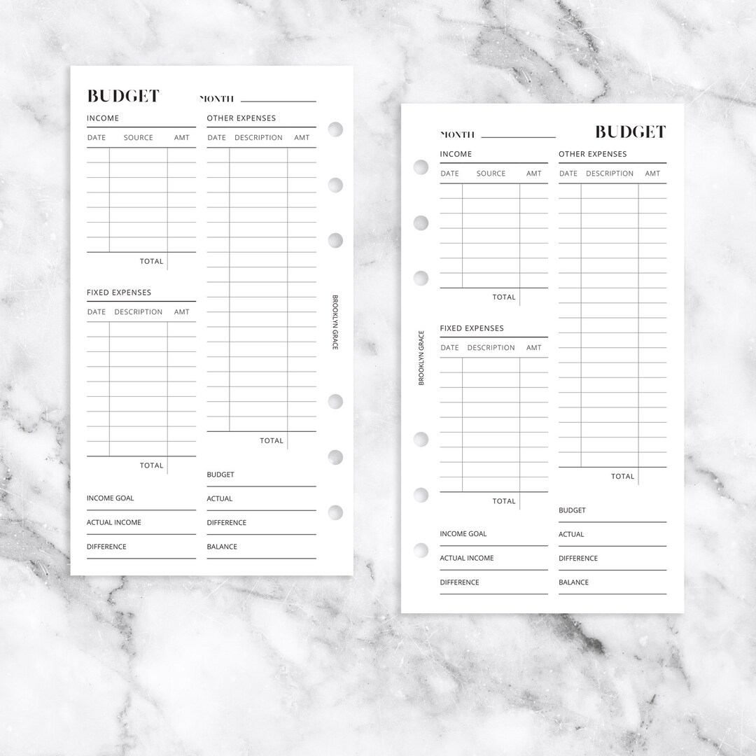 Personal PRINTABLE Budget Planner Insert - Etsy