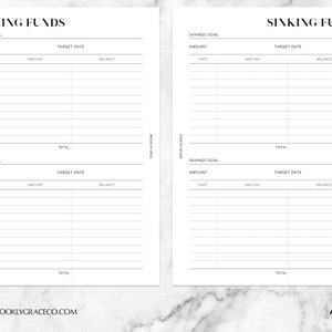 a5 PRINTABLE Sinking Funds Planner Insert