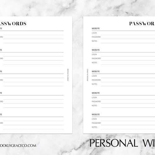 Personal Wide PRINTABLE Budget Planner Insert - Etsy