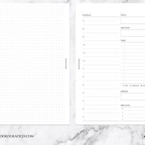 a5 PRINTABLE Day on 2 Pages Planner Insert