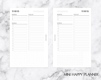 Mini HP PRINTABLE Undated Daily Planner Insert