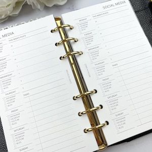 Social Media Planner Insert || Available in Pocket, Personal, True a6, a5, & Half Letter
