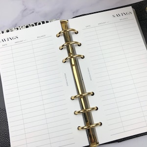 Savings Tracker Planner Inserts || Available in Pocket, Personal, True a6, a5, & Half Letter
