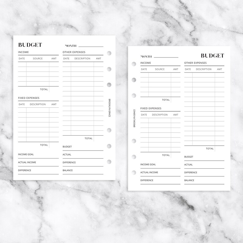 true-a6-printable-budget-planner-insert-etsy