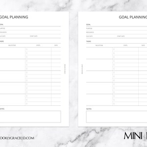 Mini HP PRINTABLE Goal Planning Planner Insert (Style 2)