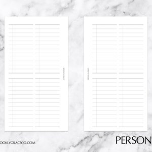 Personal PRINTABLE Quadrant Task List Planner Insert