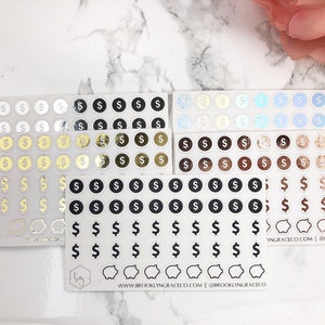 Finance & Payday (Mini) Icons || Functional Foiled Planner Stickers
