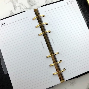 Lined Notes Planner Inserts || Available in Pocket, Personal, Personal Wide, a6, & a5