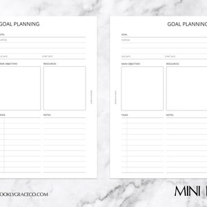 Mini HP PRINTABLE Goal Planning Planner Insert (Style 1)