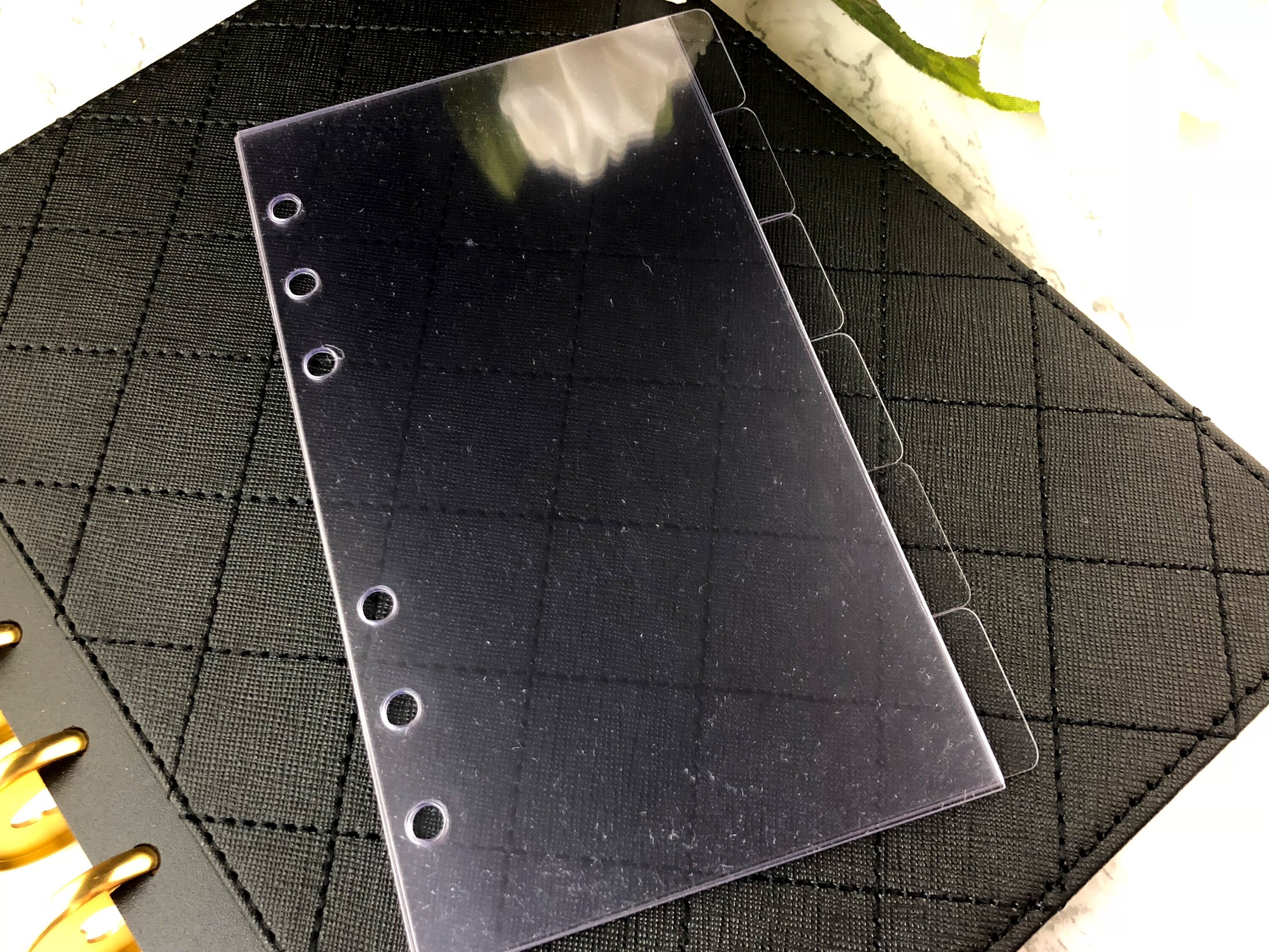 Crystal Clear Planner Dividers Available in Pocket Etsy