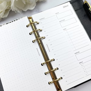Daily (Day on 2 Pages) Planner Insert || Available in Pocket, Personal, True a6, a5, & Half Letter