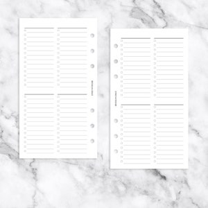 Personal PRINTABLE Quadrant To Do List Planner Insert