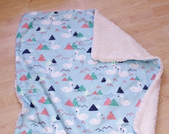 swan swaddle blanket