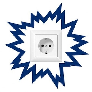 Socket tattoo lightning wall sticker bsm011 image 1