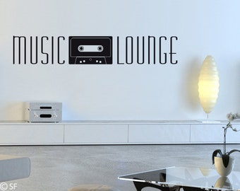 Muursticker Muzieklounge (uss136)