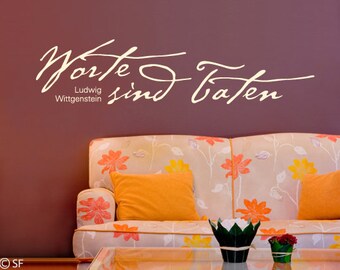 Wandtattoo Worte sind Taten (uss142)