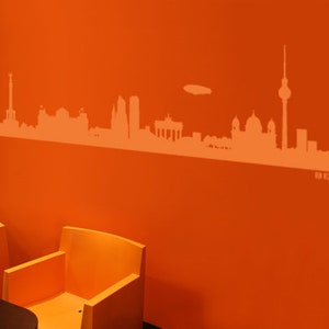 Wall tattoo wall sticker Berlin skyline silhouette living room bedroom sticker wall wall decoration home office children's room city uss051 image 2