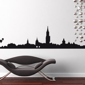 Muursticker Bern Skyline muursticker stad Zwitserland muurdecoratie muurfolie muursticker woonkamer kantoor slaapkamer silhouet muur uss032