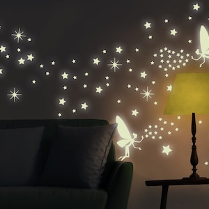 Wall tattoo light sticker set night watchman glow-in-the-dark light sticker fluorescent night sky children's room bsm057