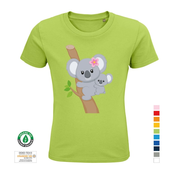Kinder-T-Shirt Koala Mama mit Koala-Baby aus 100% Bio-Baumwolle | Kindershirt | T-Shirt Kleinkinder | Kinder| T-Shirt |