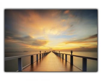 Alu-Dibond geborsteld fotobehang pier aluminium composiet paneel wanddecoratie wb006