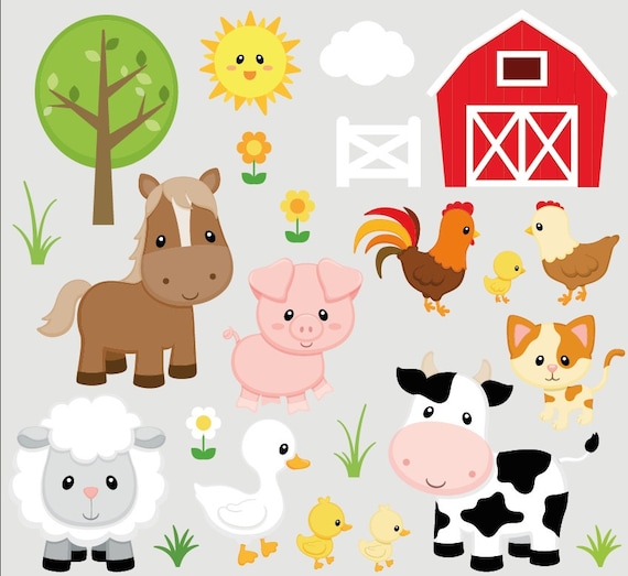 Muursticker boerderij kinderkamer set - Etsy België