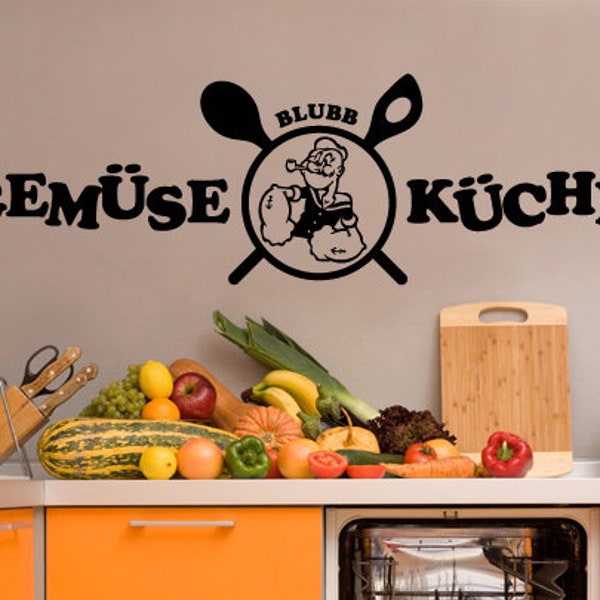 Adesivo murale cucina vegetale (uss307)