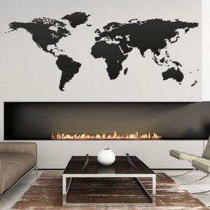 Wandtattoo Weltkarte bsm001 Wohnzimmer Flur Bad