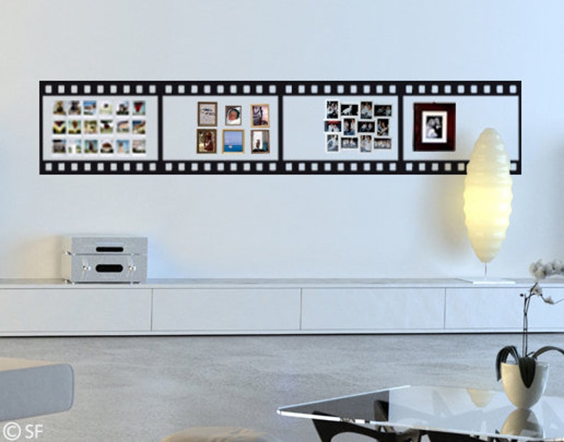 Wandtattoo Filmstreifen Fotowand Wohnzimmer Foto Schlafzimmer wandaufkleber Kinderzimmer Flur uss498 Bild 1