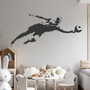 Wandtattoo Fußball-Torwart Nr. 1 Wandaufkleber Fußballsportler Fußball Fussballer Kinderzimmer Spielezimmer Wandsticker Sport Ball bsm023