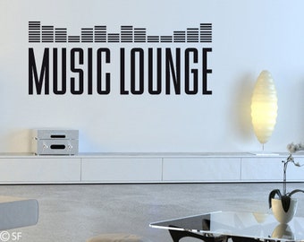 Wandtattoo Music Lounge Wohnzimmer Musik (uss137)