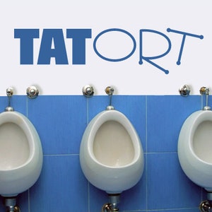Wandtattoo Badezimmer Toilette Tatort WC Wandsticker Bad Wandaufkleber Wanddeko Schlafzimmer Folie Wand Wandeko Aufkleber Wall uss398