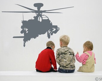 Wandtattoo Hubschrauber Kinderzimmer (uss340)