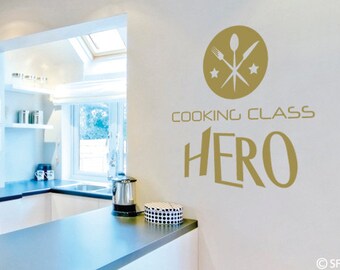 Wall sticker kitchen cooking hero (uss403)