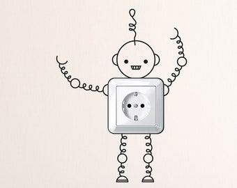 Socket tattoo Robi-Tobi wall sticker (dss001)