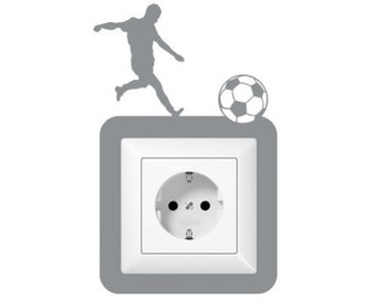 Socket tattoo football shot wall sticker wall sticker light switch children's room wall decoration football goal stadium youth room hallway iwo009