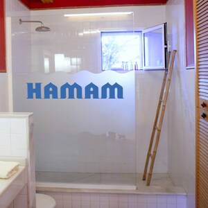 Wall decal hammam bathroom bathhouse Turkish bath bathhouse swimming pool seaside resort wall sticker wall decoration uss088 image 2