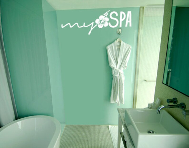 Wall sticker my Spa bathroom wellness wall sticker wall decal bathroom sauna relaxation wall decoration wal117 image 2