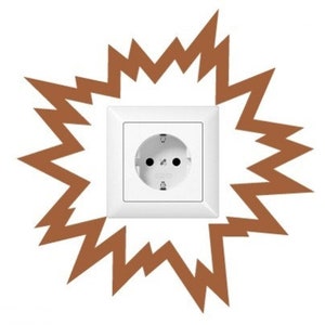 Socket tattoo lightning wall sticker bsm011 image 2