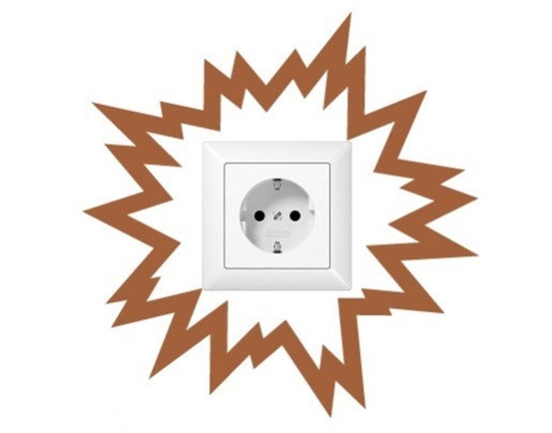 Socket tattoo lightning wall sticker bsm011 image 2