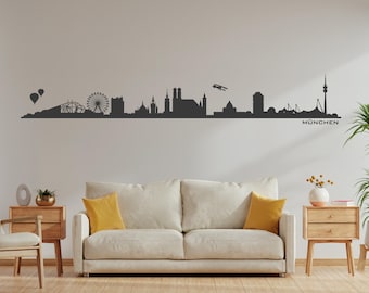Wandtattoo Landshut Skyline – Selbstklebende Wanddekoration Für Wohnzimmer, Büro & Kinderzimmer (80x29 Cm)