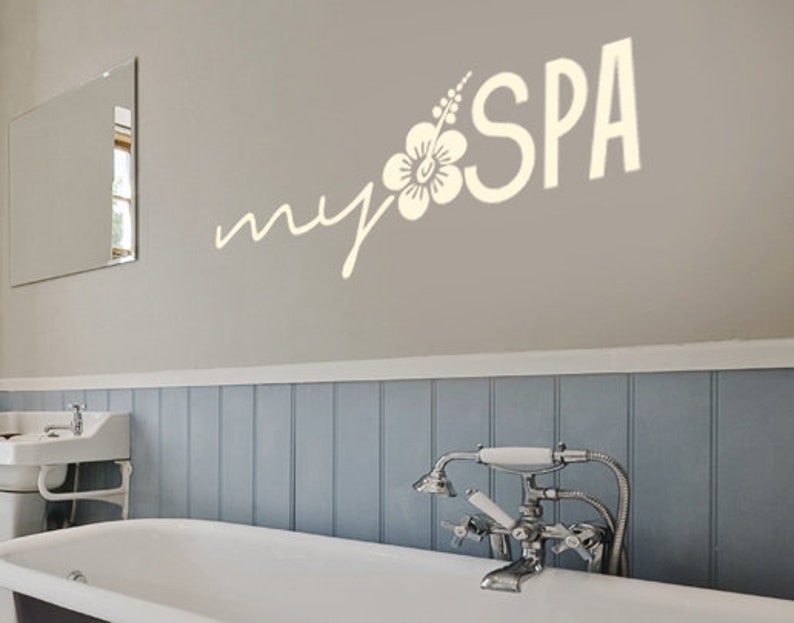 Wall sticker my Spa bathroom wellness wall sticker wall decal bathroom sauna relaxation wall decoration wal117 image 3