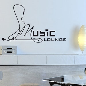 Muursticker Muzieklounge uss134 afbeelding 1