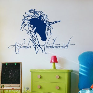 Wandtattoo Unicorn Einhorn Kinderzimmer uss324 Bild 2