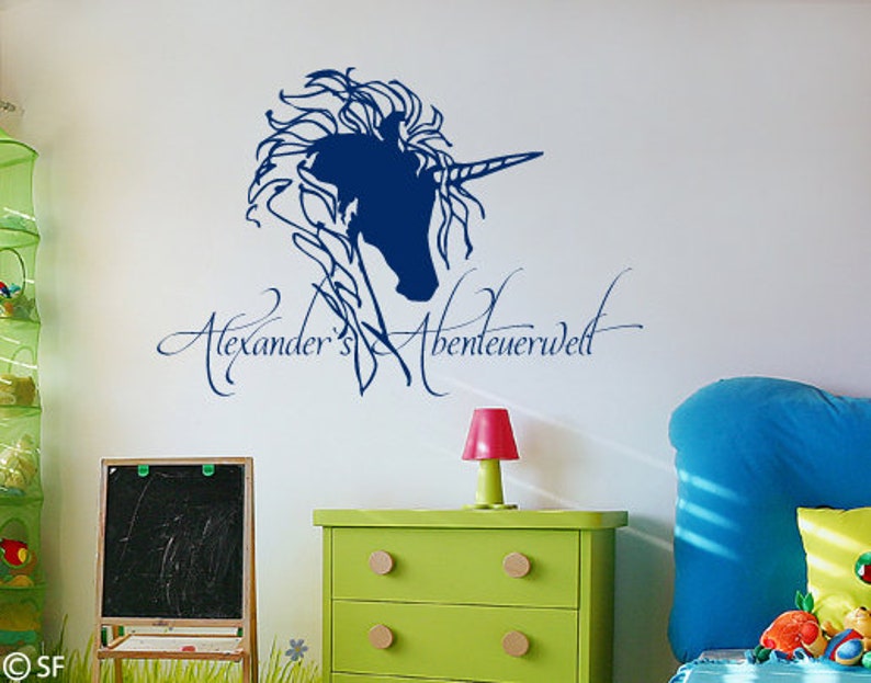 Wandtattoo Unicorn Einhorn Kinderzimmer uss324 Bild 2