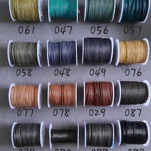 Leather cord, leather strap, leather cord, round in 1.5 mm, 27 different colors, 1 m each