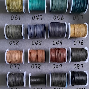 Leather cord, leather, leather cord, leather cord, round in 1.5 mm, 27 different colors, 1 m each