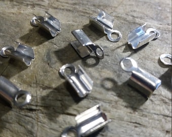 Embout, laiton argenté, 2-3 mm, 10 pièces, fabriqué en Allemagne