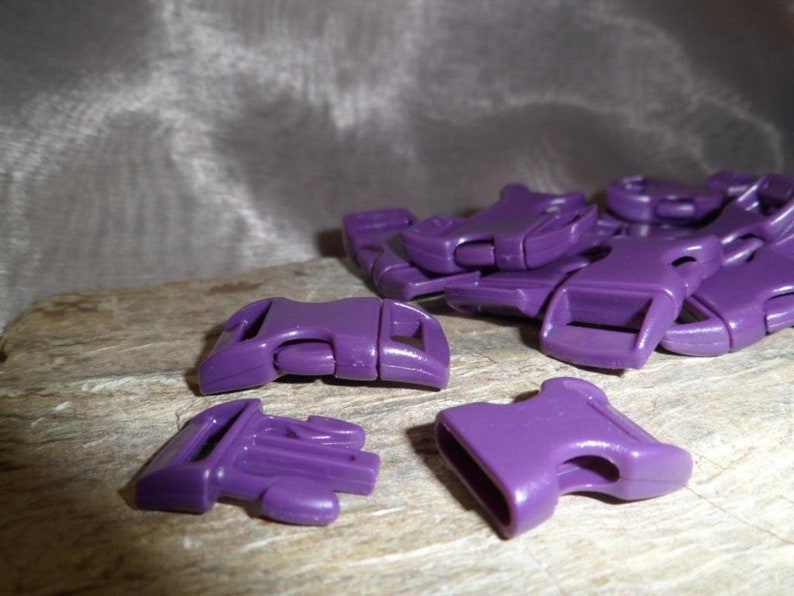 Click closure 11 mm, 4 or 10 plug-in caps, in purple image 3