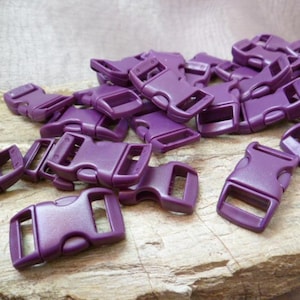 Click closure 11 mm, 4 or 10 plug-in caps, in purple image 1